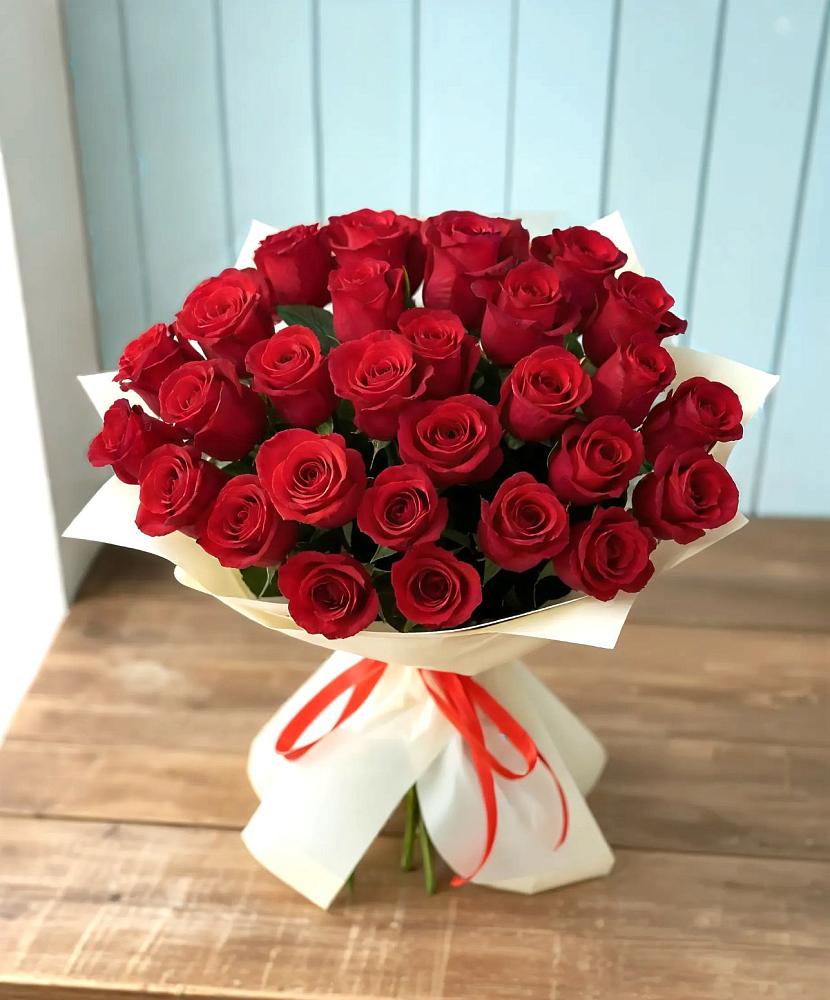 Букет 29 Красных роз в Новониколаевском