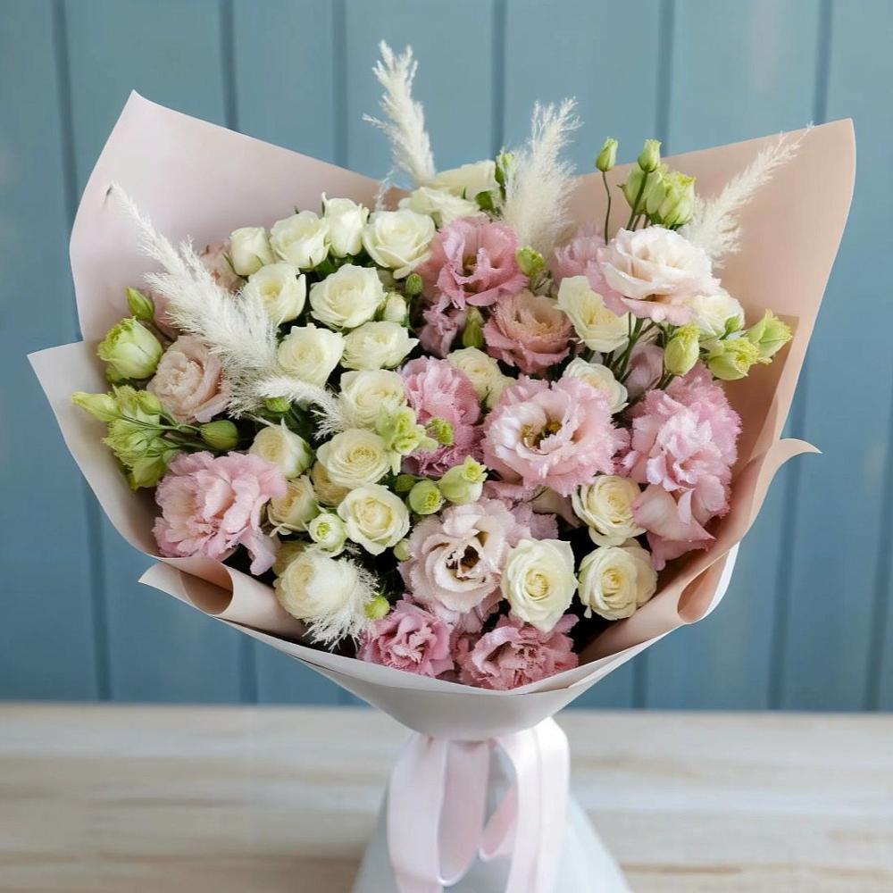 Букет цветов из: Альстромерии и Розы в Новониколаевском