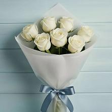 Букет 7 Белых роз Эдлесс Лав #REPLACE_PRED# Новониколаевском