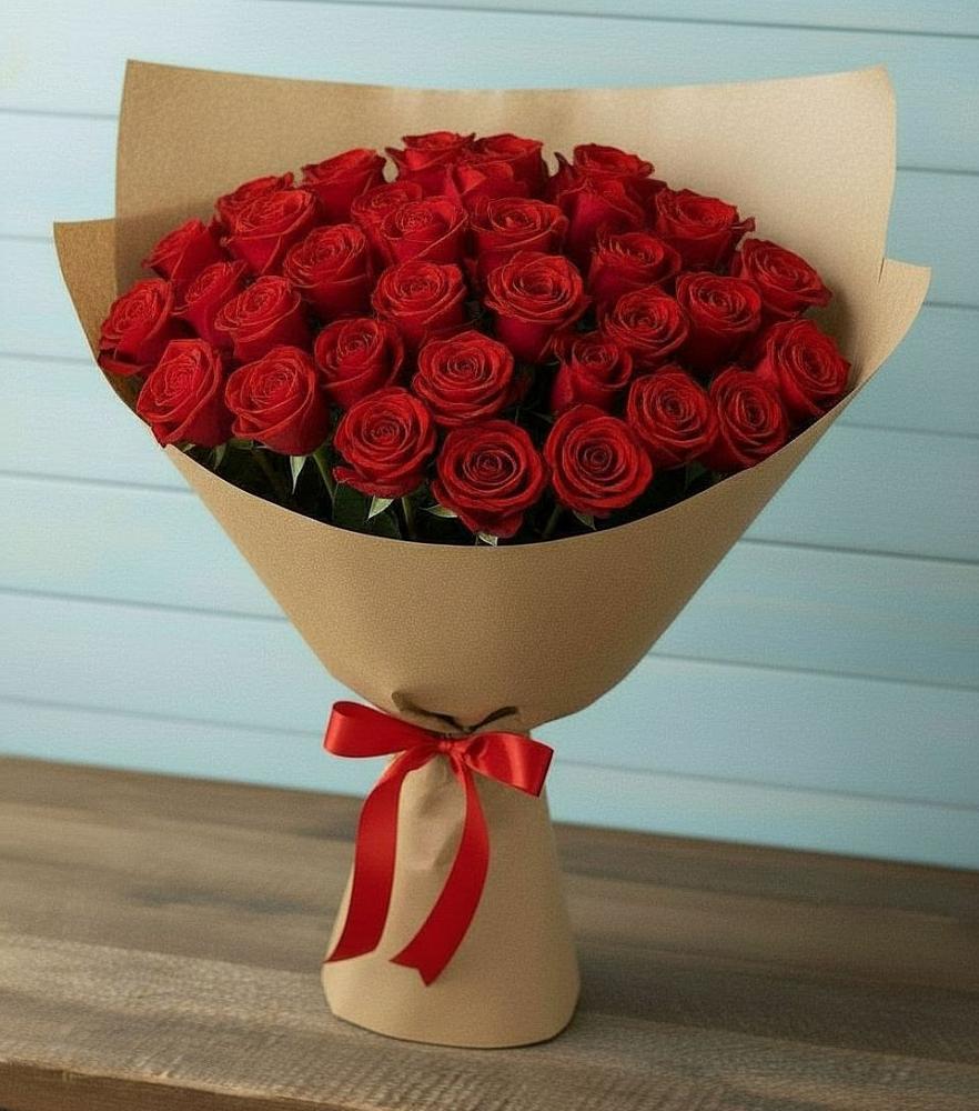 Букет Красные розы Милано в Новониколаевском