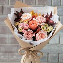 Букет цветов из:  Гвоздики, Хризантемы и Розы в Новониколаевском