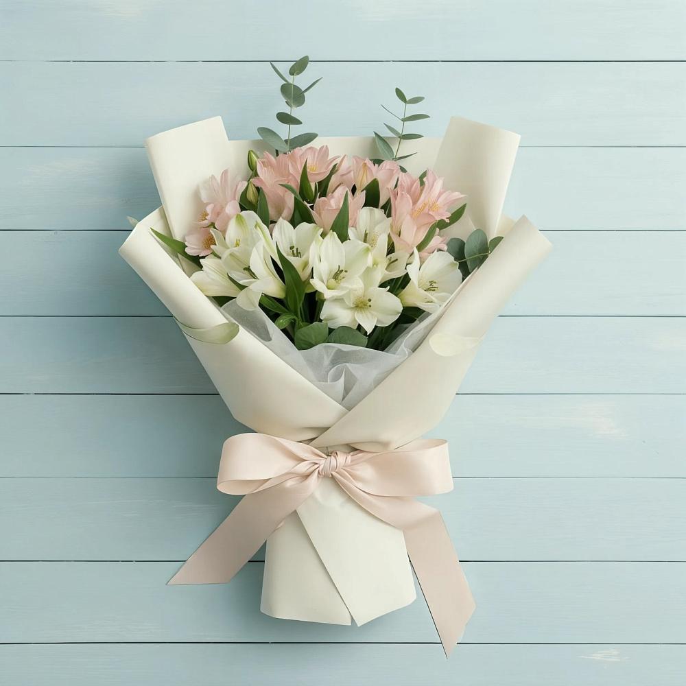 Букет цветов из: Альстромерии в Новониколаевском