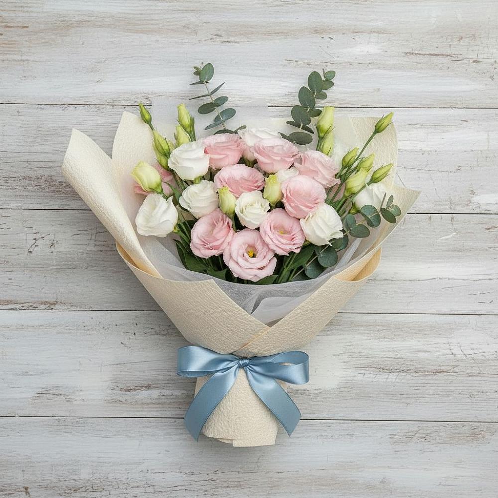 Букет цветов из: Лизиантусы в Новониколаевском